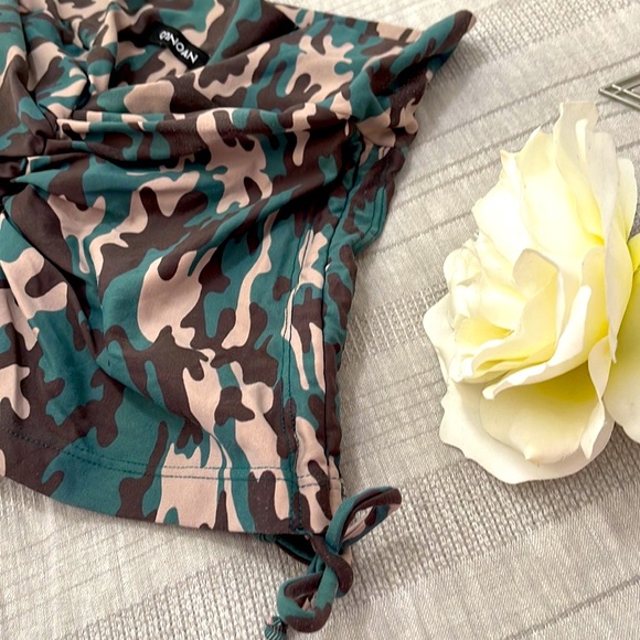 CANOAN | Women’s Scrunch Booty Lift! Green Army Shorts Size Small - Picture 8 of 8